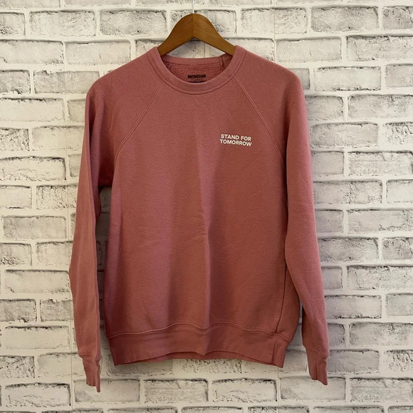 Toms Tops - Women’s TOMS Stand for Tomorrow pink blush crew neck sweatshirt Small
